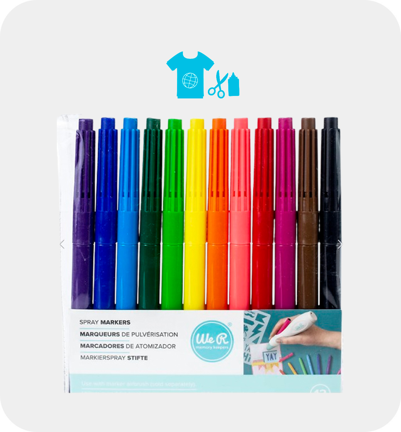 Set de marcadores diseñados para usarse con el aerógrafo inalámbrico de We R Memory Keepers
