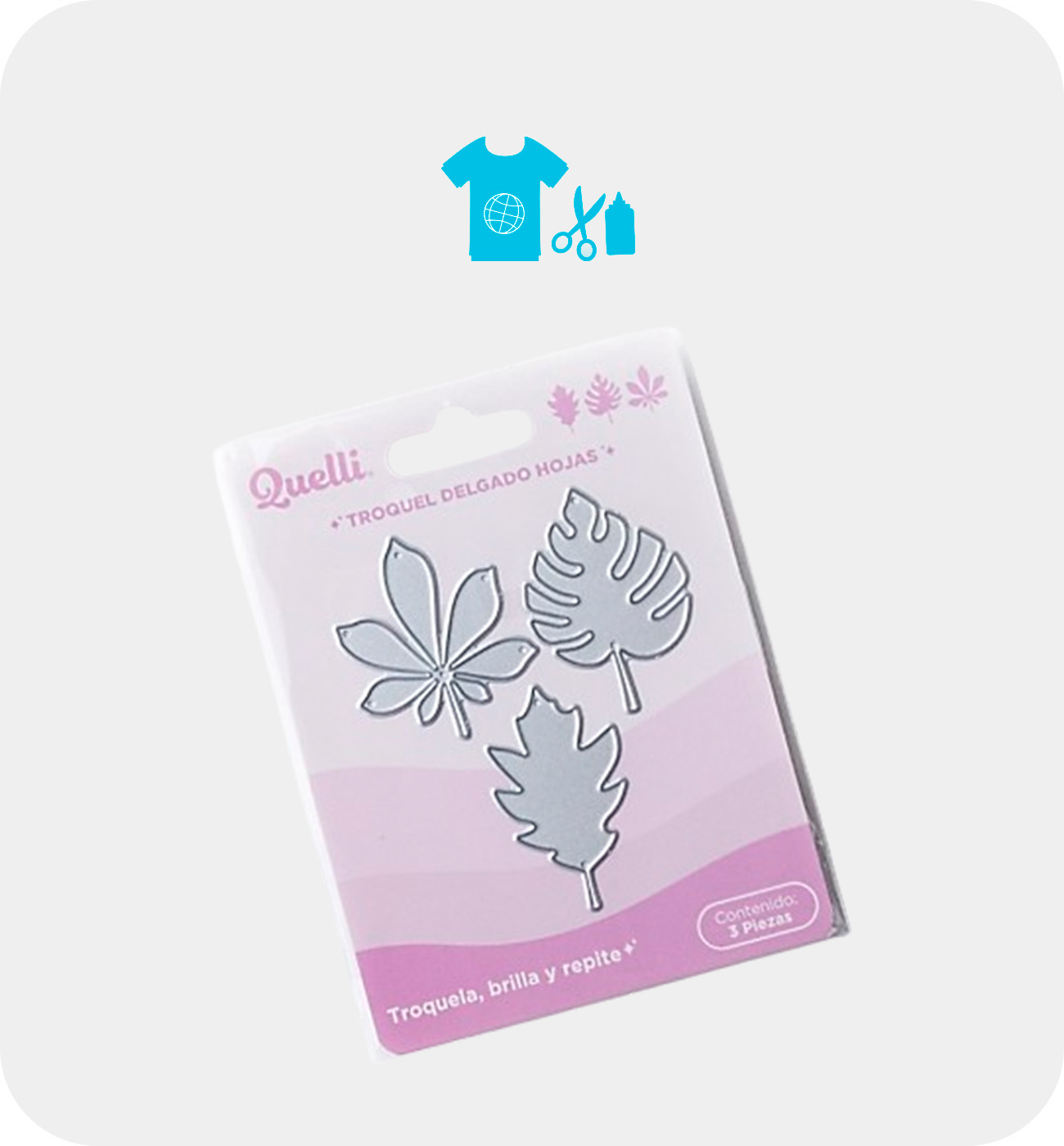 Troquel Delgado Diseño Hojas Quelli